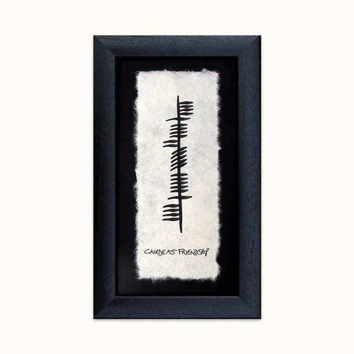 Ogham Wish Cairdeas Friendship | Framed Art Work