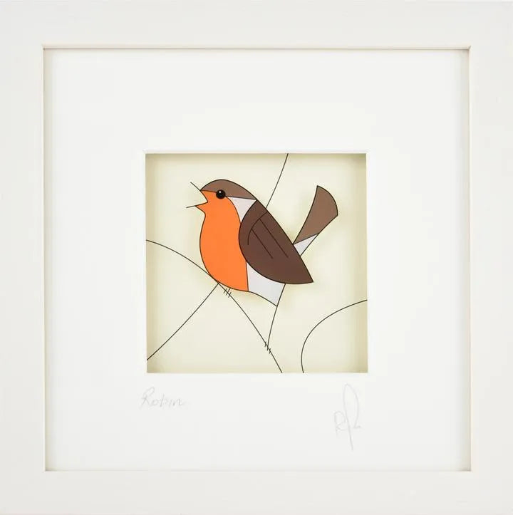 Robin | Framed Glass Painting