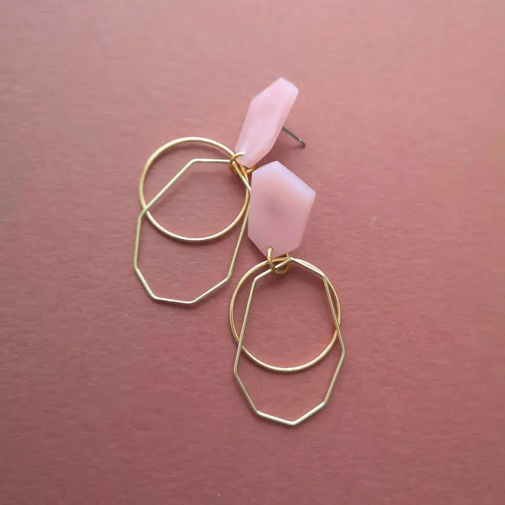 Studio Canty Earrings ANGLE Dangle Earring | Rose