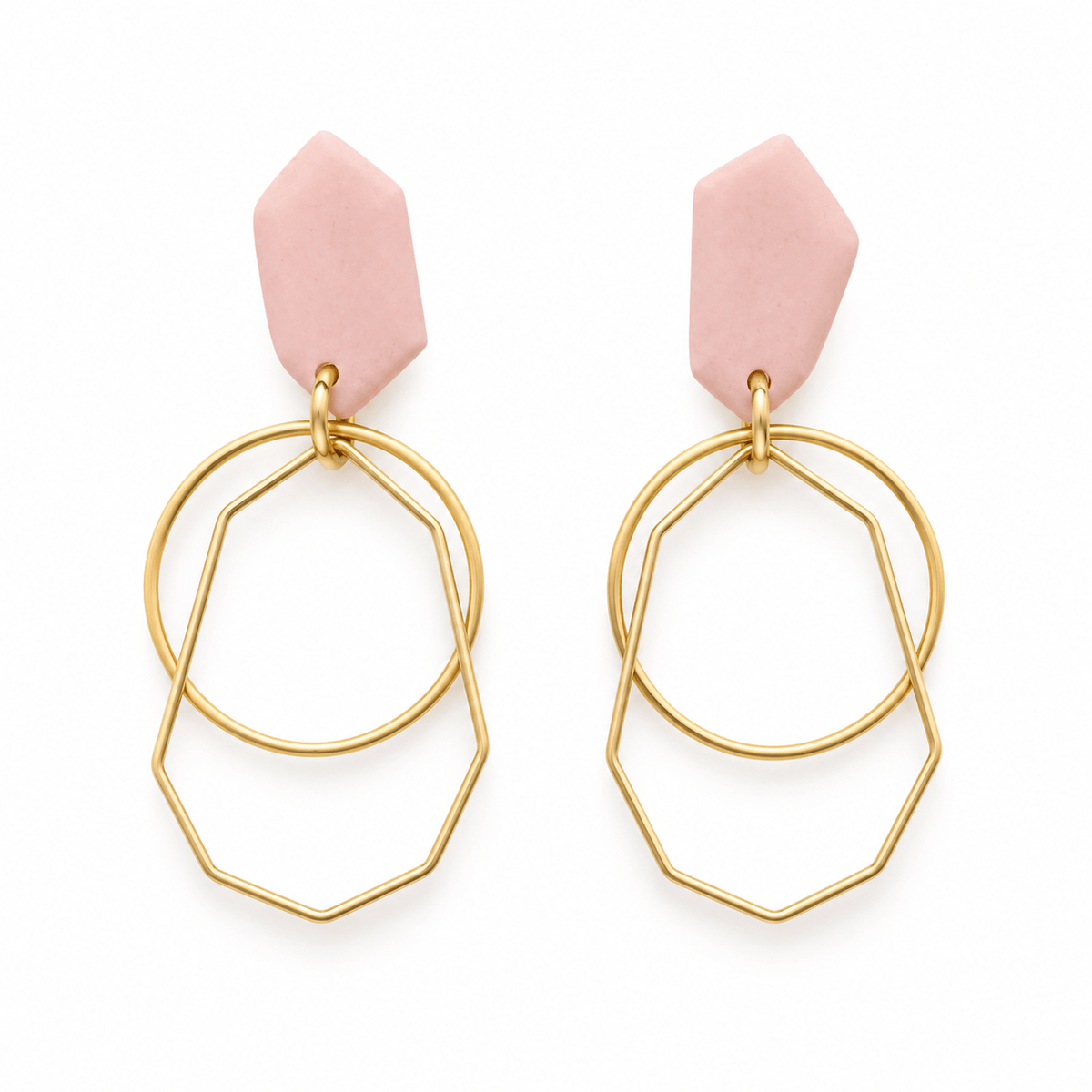 Studio Canty Earrings ANGLE Dangle Earring | Rose