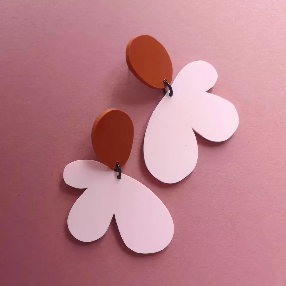 Studio Canty Earrings BLOOM | Terracotta & Rose