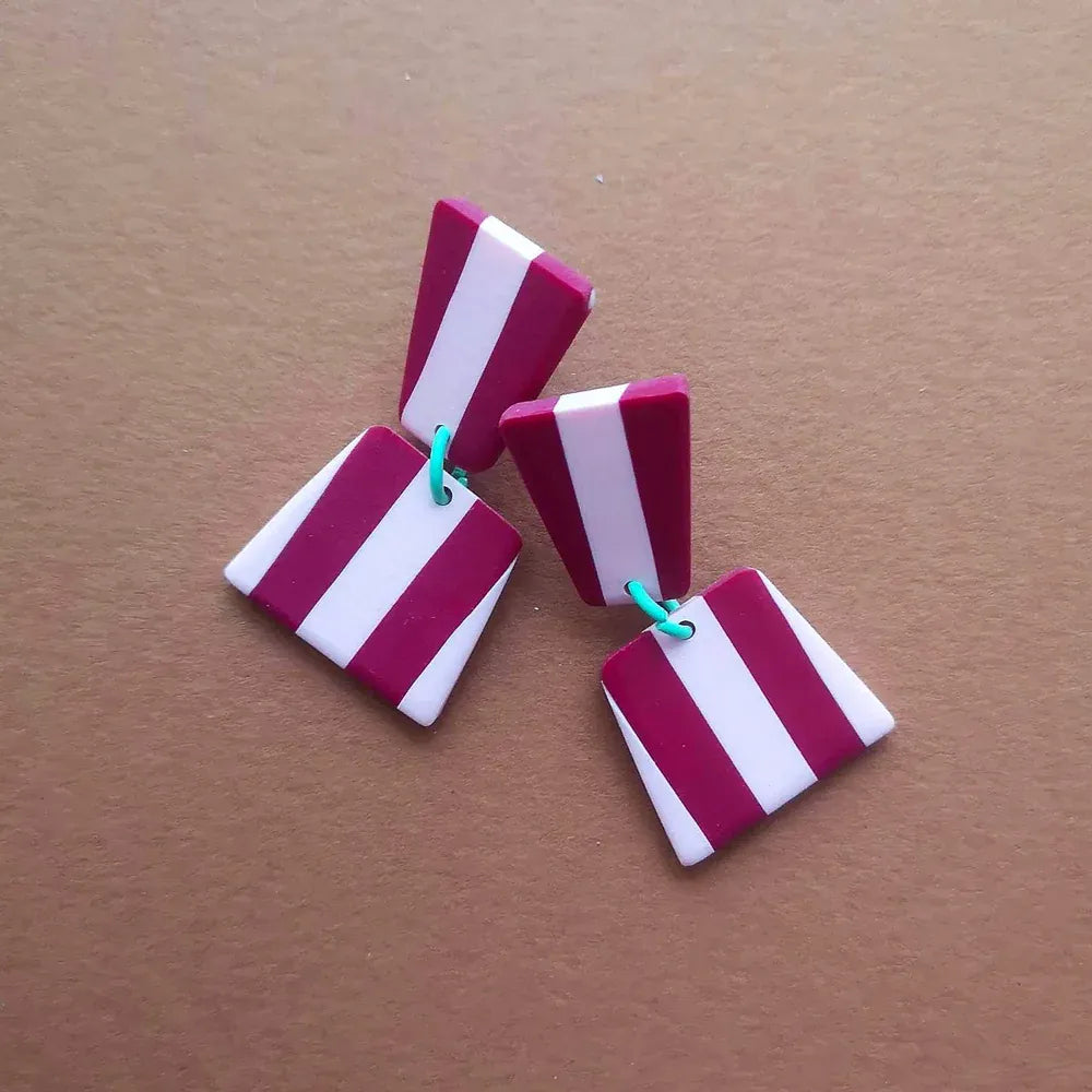 Studio Canty Helsinki Lilac & Terracotta | Dangle Earrings