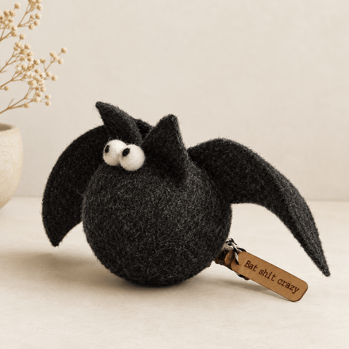 Tamzen Lundy Bat Sh*t Crazy Bat | Felt Ornament
