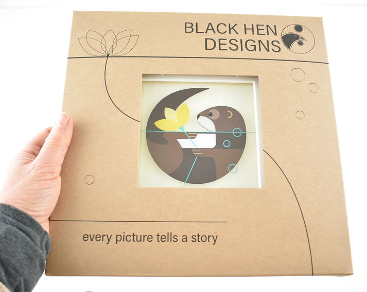 Water Baby | Framed Glass Painting