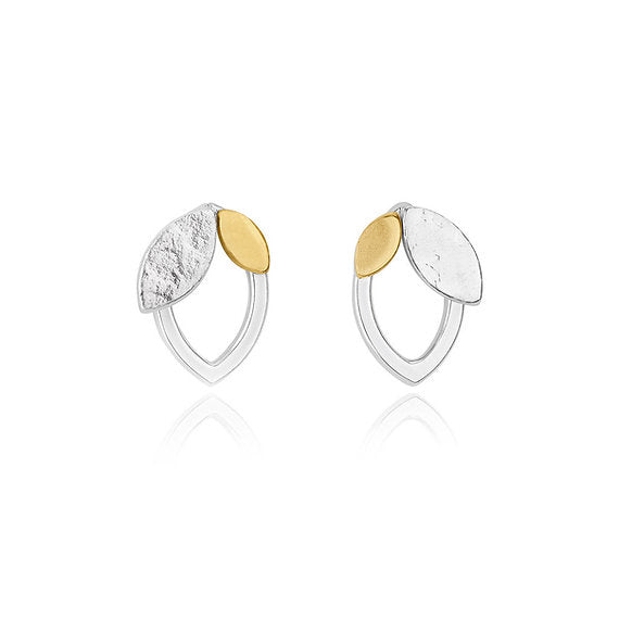 Crown Of Laurels | Sterling Silver & Gold Small Studs