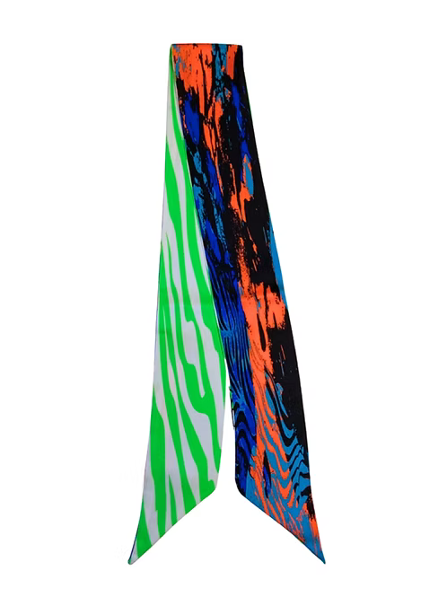 Small Double Sided | Zebra Silk Twilly Scarf