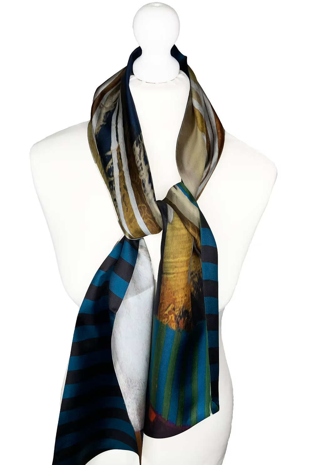 Clare OConnor 100% Silk Twilly Scarf | Large double sided