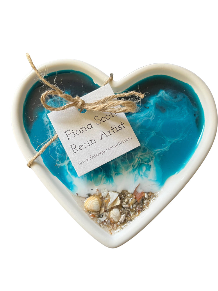 Handmade Resin Art | Heart Eco Resin Trinket Dish