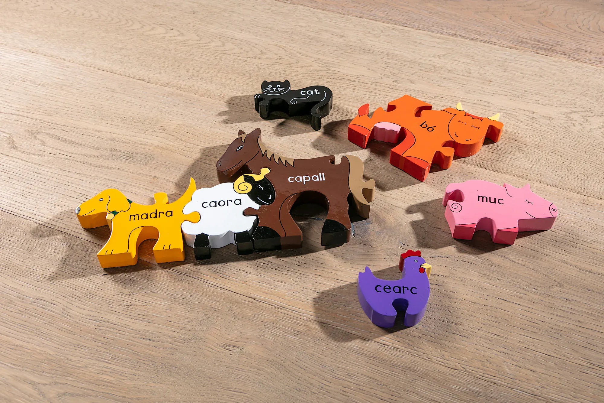 Alphabet Jigsaws Farm Animals | Jigsaw Puzzle | As Gaeilge
