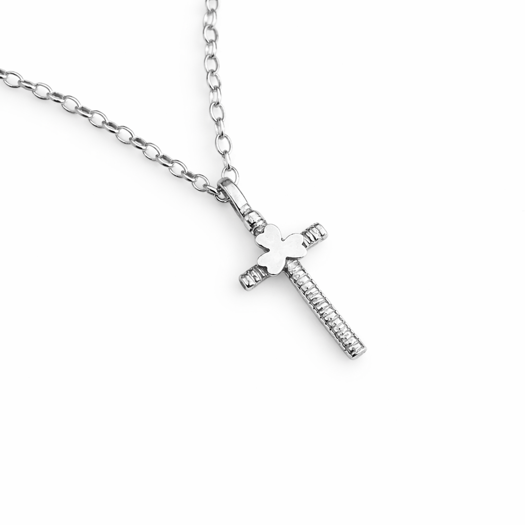 Shamrock | Sterling Silver Simple Cross Pendant