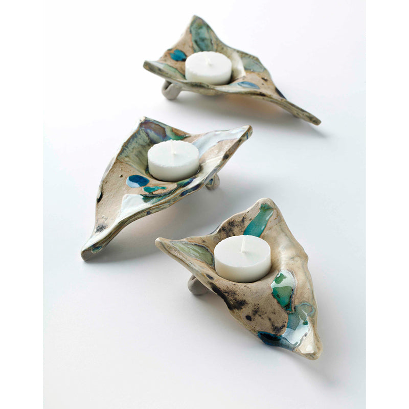 Candle Tealight Holder | Handmade Ceramics | Ripple Collection Small