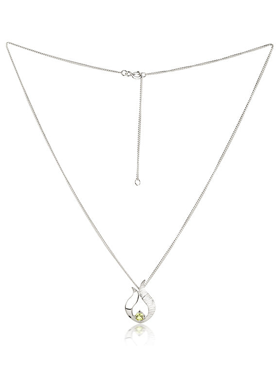Ebb & Flow | Sterling Silver Small Peridot Pendant