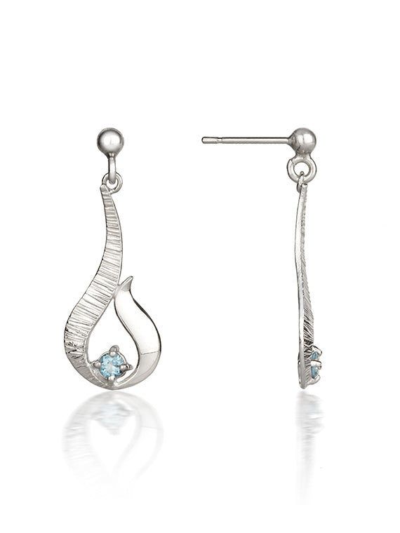 Ebb & Flow | Sterling Silver Blue Topaz Drop Earrings