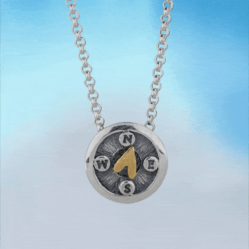 Follow Your Heart Pendant | Sterling Silver and Gold