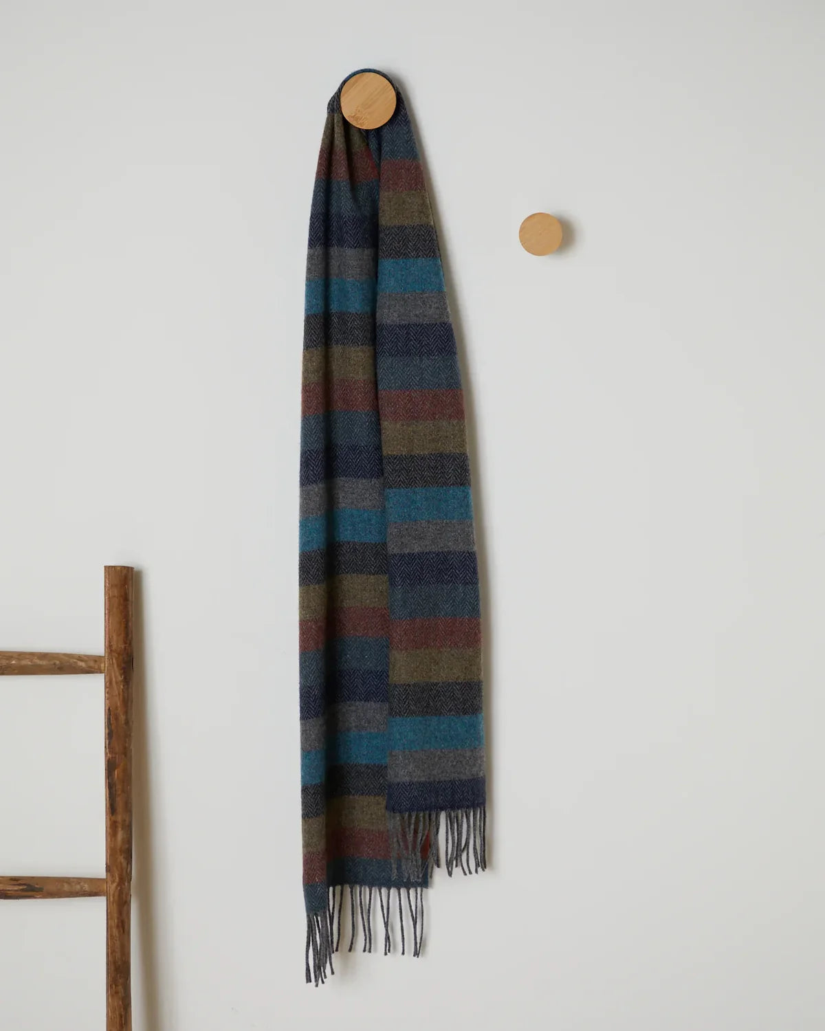 100% Lambswool Scarf | Armada Stripe
