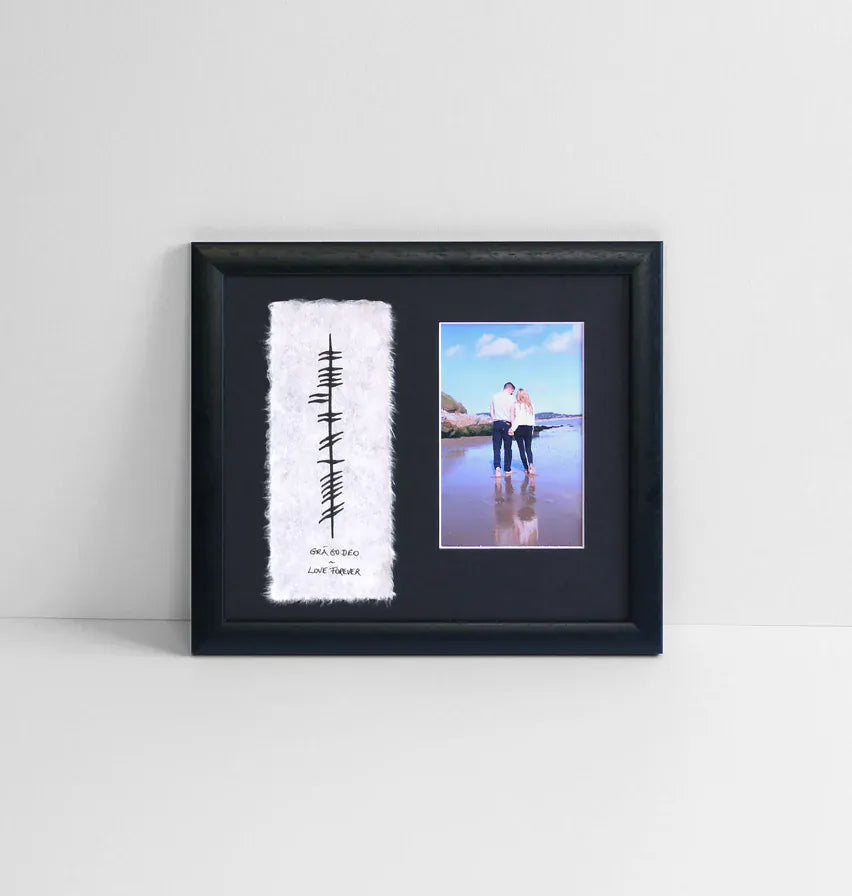 Ogham Wish Love Forever - Grá Go Deo | Framed Artwork