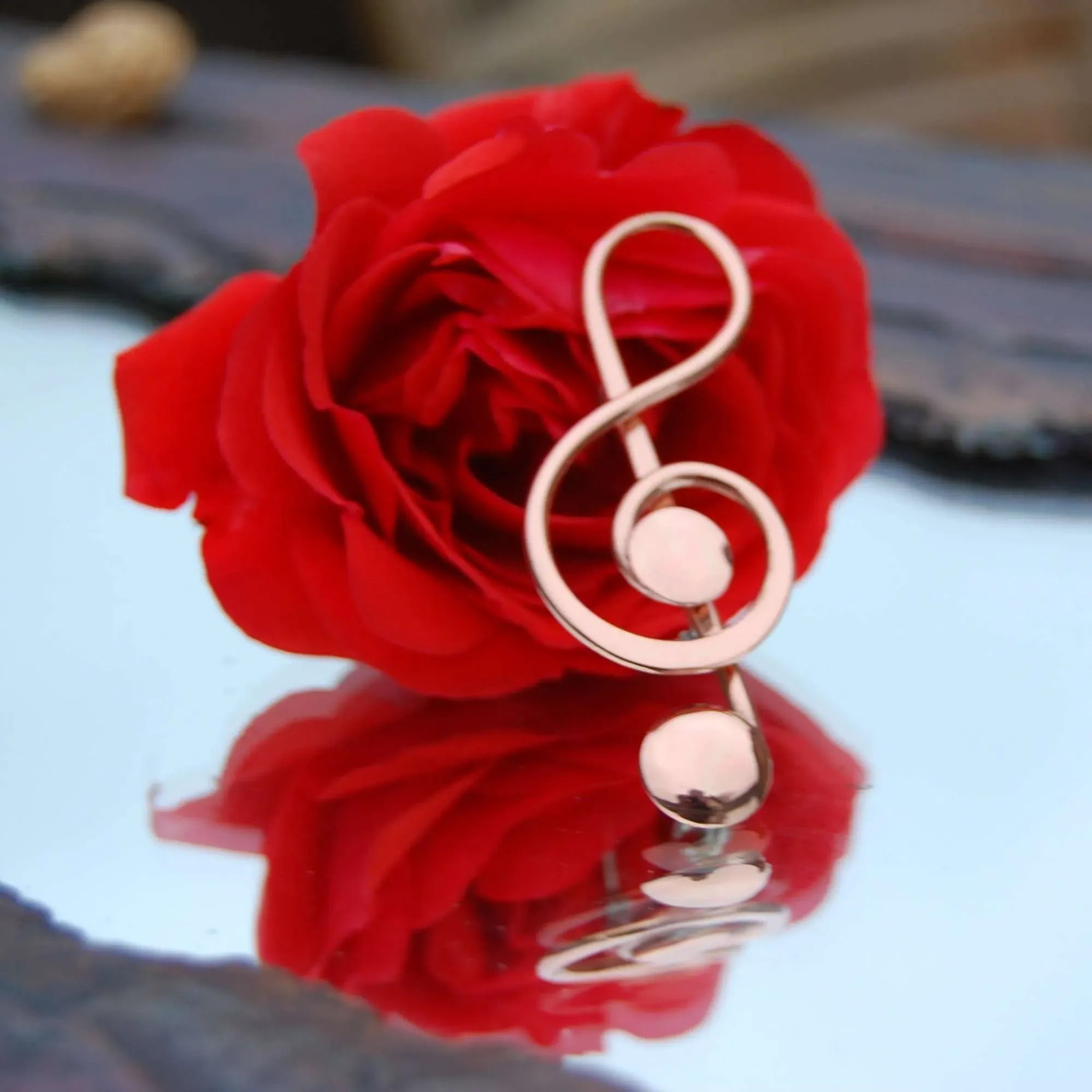 Treble Clef | Copper Brooch