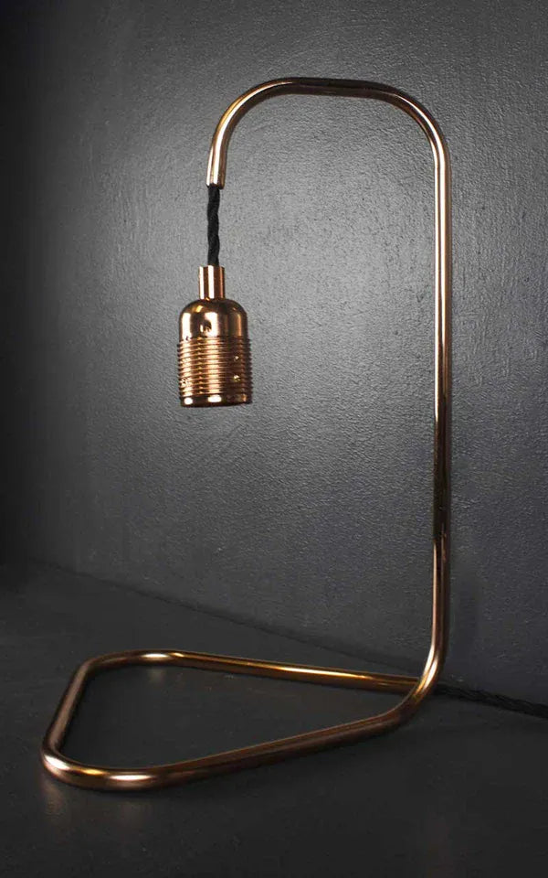 Recycled Copper Lamp | Small Triangular Based Lamp