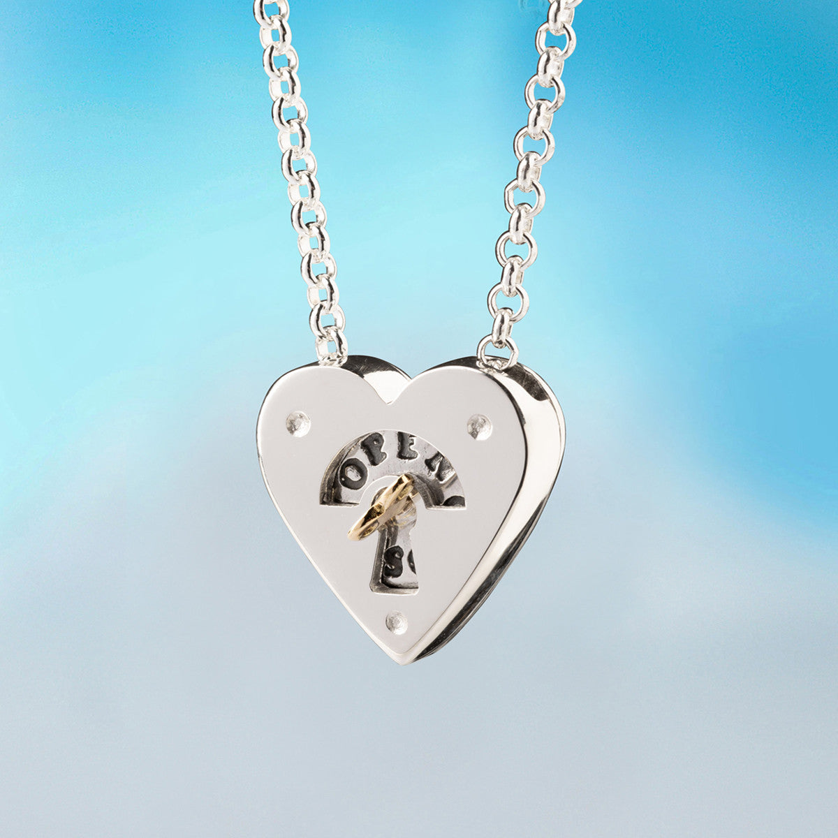 Key to my Heart | Sterling Silver with Gold Key Pendant