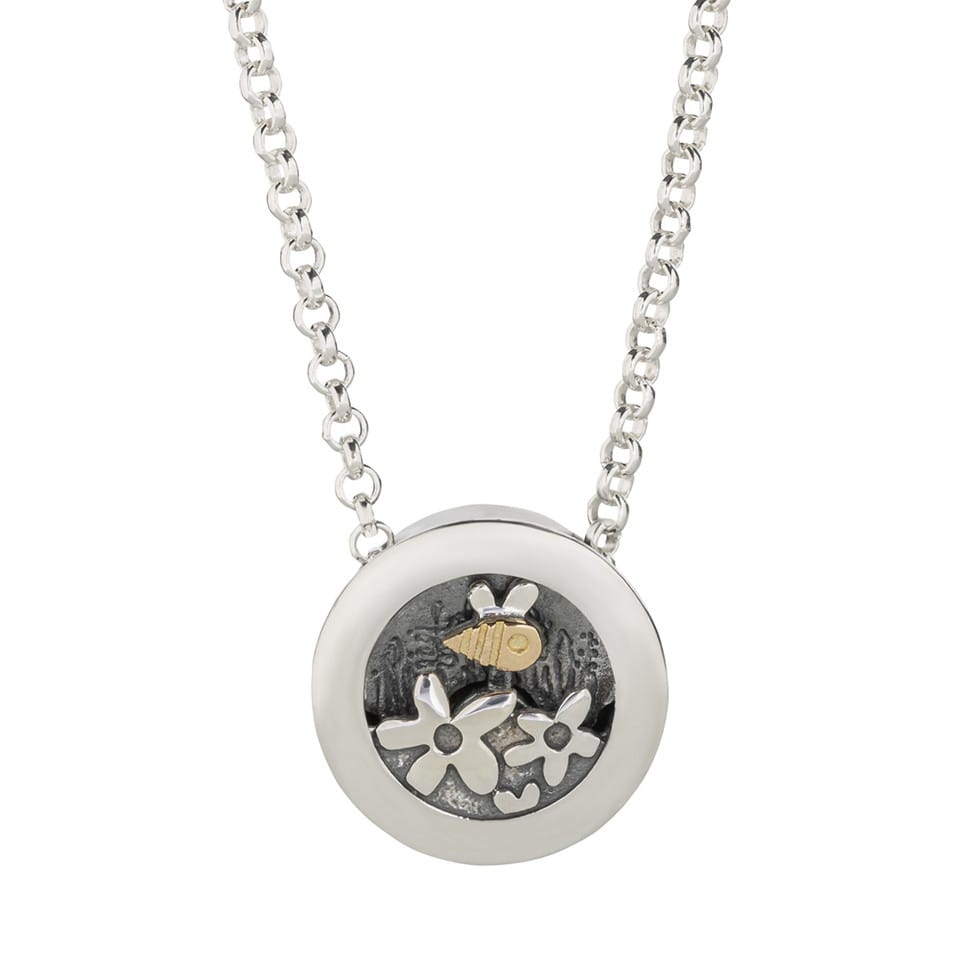 Alan Ardiff Pendants/Necklaces Busy Beeing | Sterling Silver Pendant and Gold Pendant