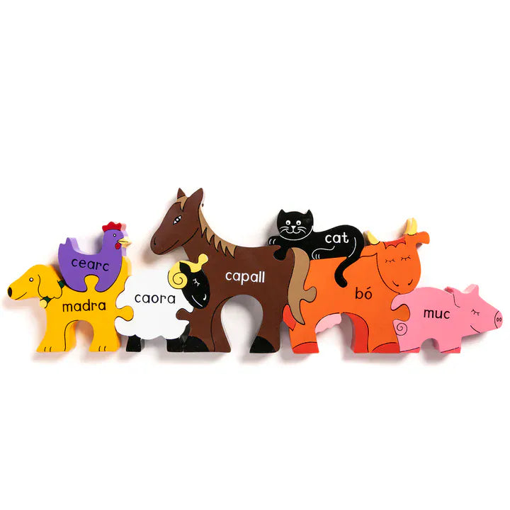 Alphabet Jigsaws Farm Animals | Jigsaw Puzzle | As Gaeilge