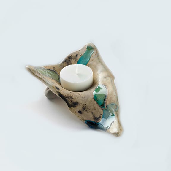 Amanda Murphy Candle Holders Handmade Ceramics | Ripple Nightlight Candle Holder Small