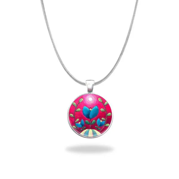 Amélie Gagné Pink Floral | Large Pendant