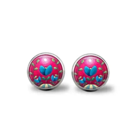 Amélie Gagné Pink Floral | Stud Earrings
