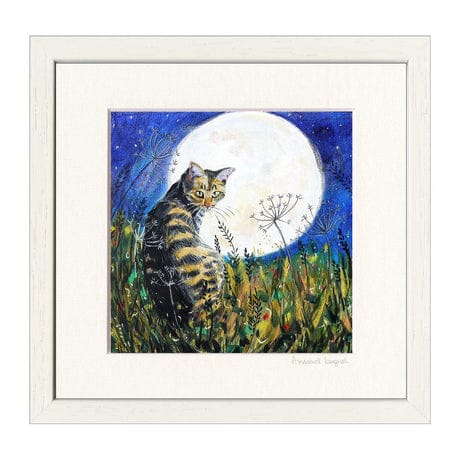 Annabel Langrish Cat & Moon | Framed Art Print