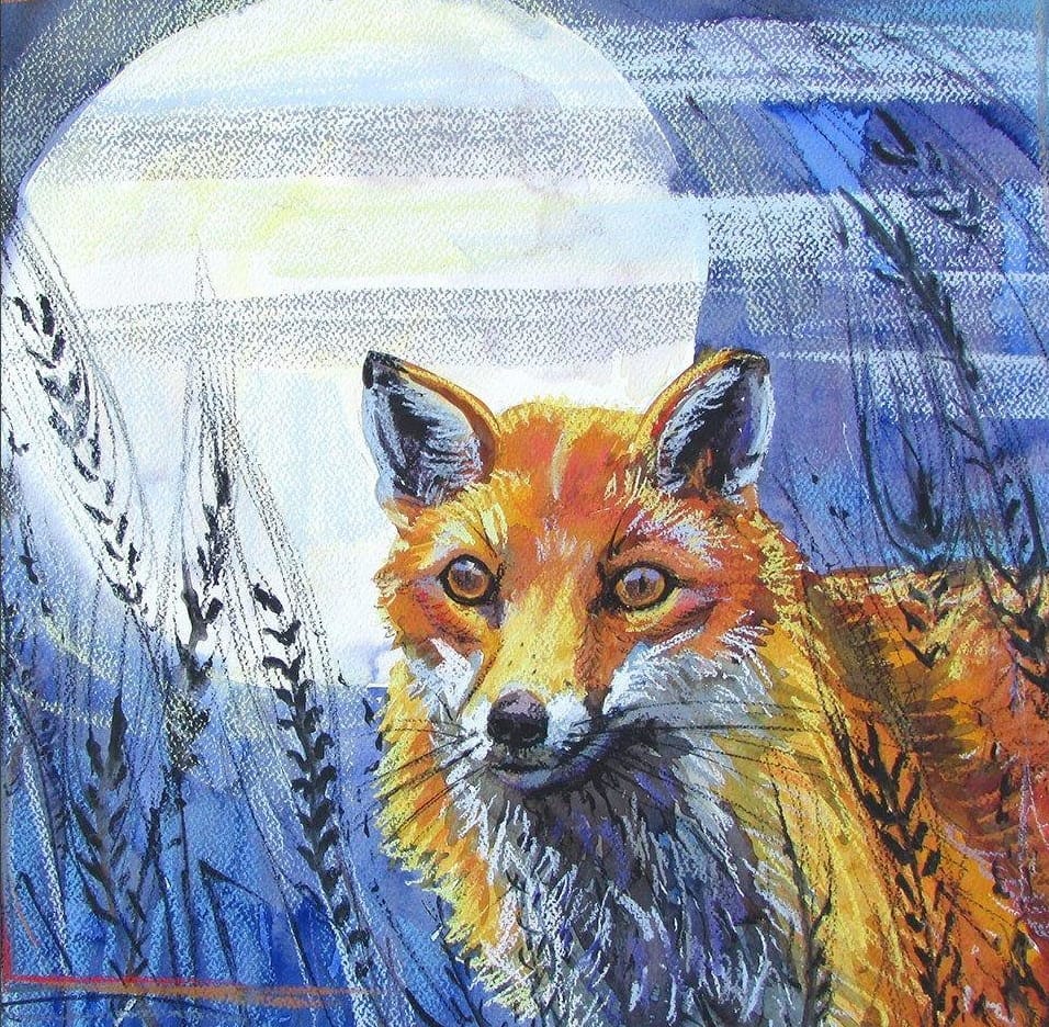 Annabel Langrish Fox & Moon | Framed Art Print