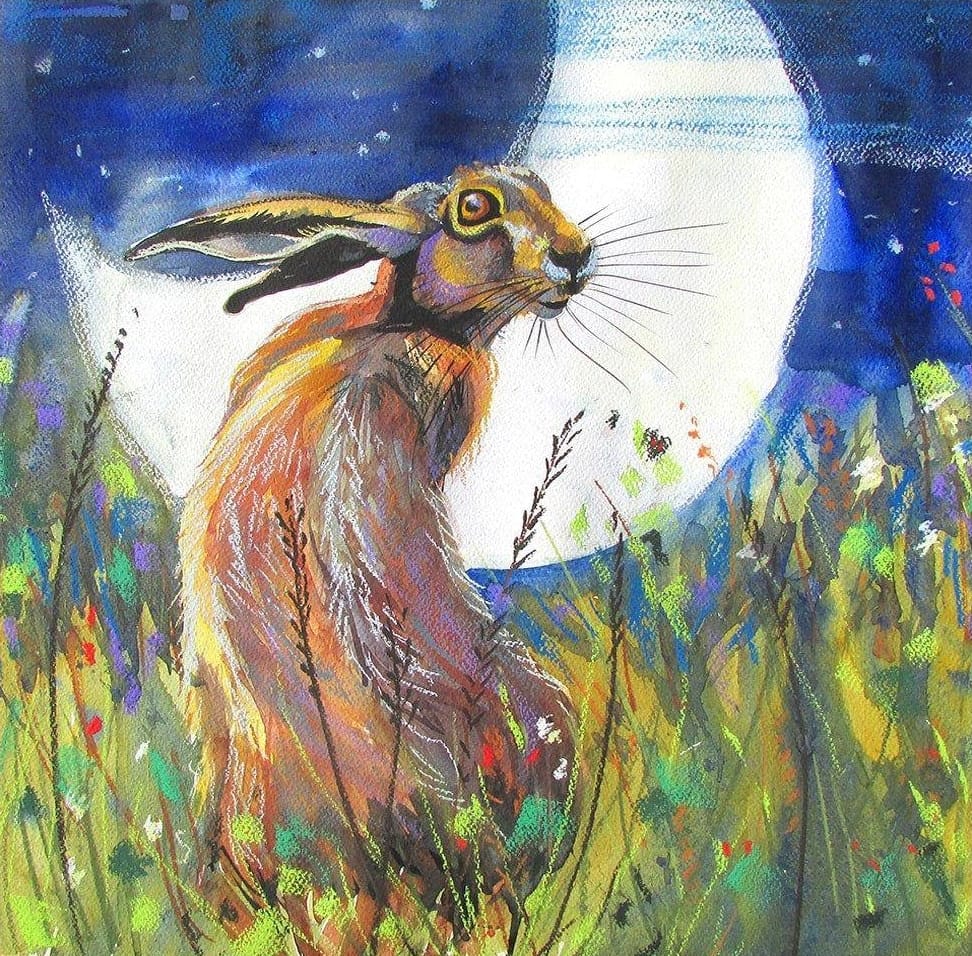 Annabel Langrish Hare & Moon | Framed Art Print