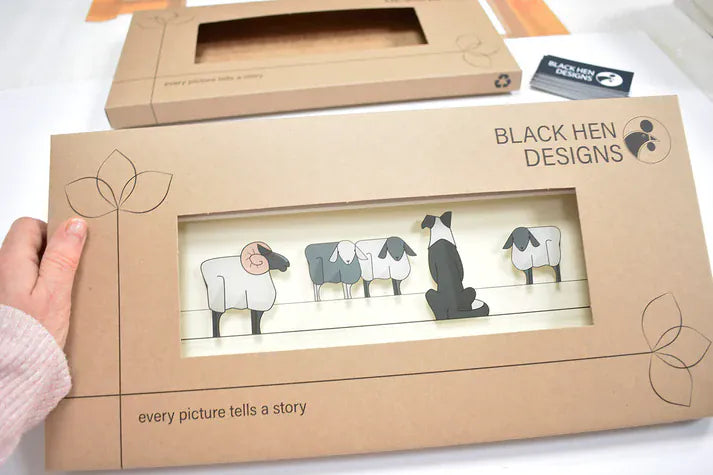 Black hen Designs A nice day for it | Framed Glass Painting