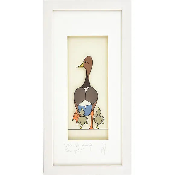 Black Hen Designs Are we nearly there yet? | Framed Glass Painting