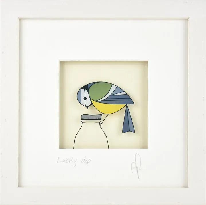 Black Hen Designs Lucky Dip | Framed Glass Painting