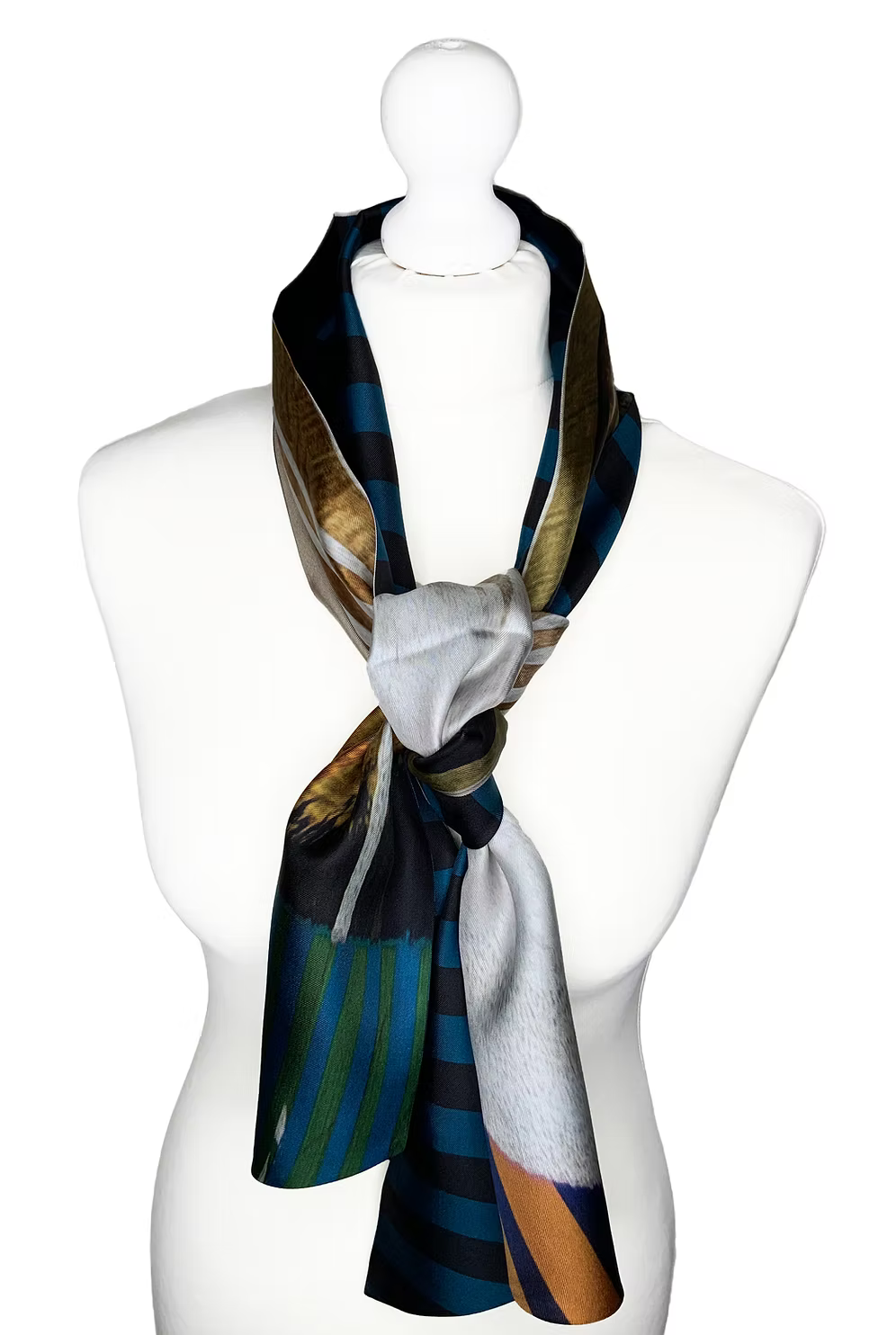 Clare OConnor 100% Silk Twilly Scarf | Large double sided
