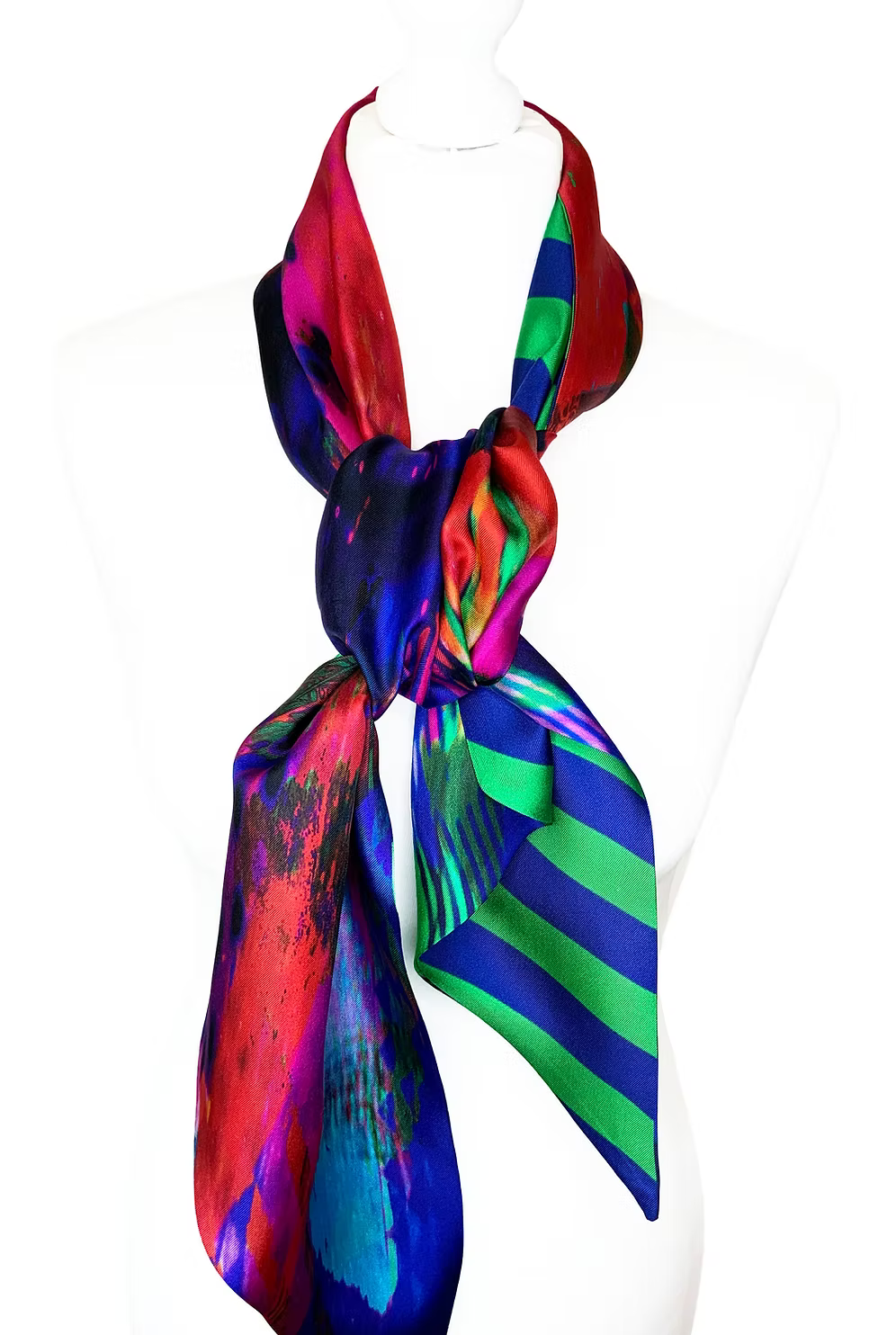 Clare OConnor 100% Silk Twilly Scarf | Large Double Sided