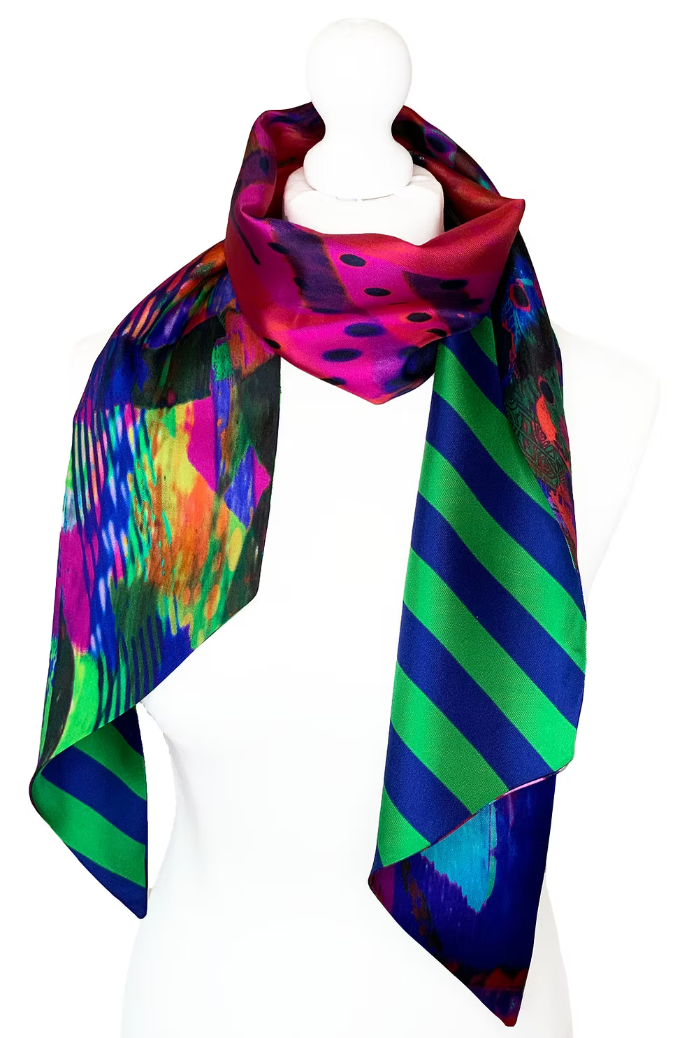 Clare OConnor 100% Silk Twilly Scarf | Large Double Sided