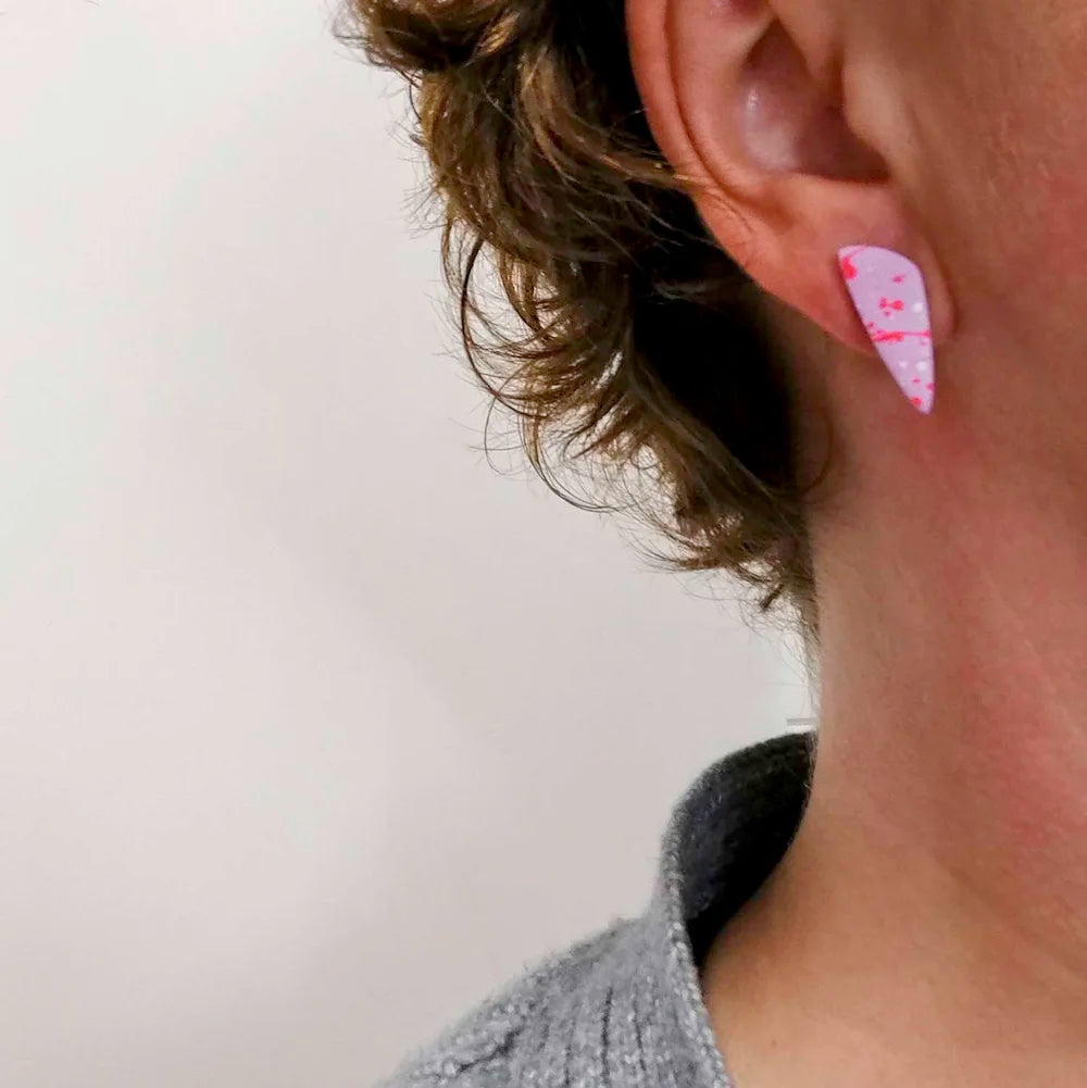 Dagger Lilac Splash | Stud Earrings