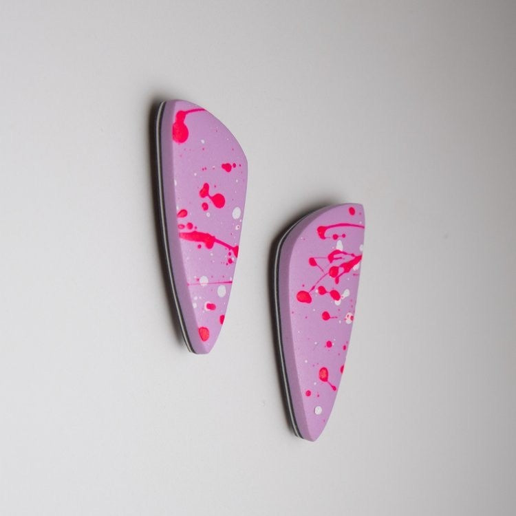 Dagger Lilac Splash | Stud Earrings