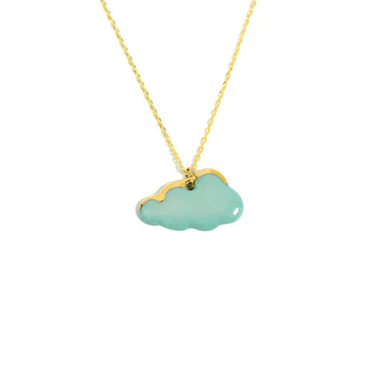 Danu Ceramics Teal & Gold | Cloud Necklace