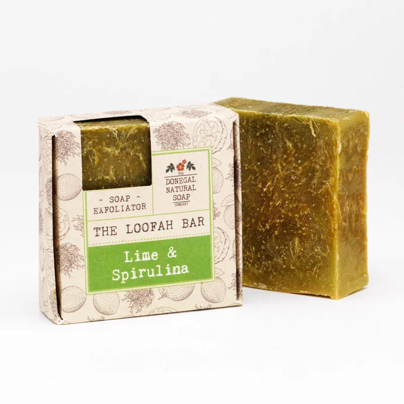 Donegal Soap Company Soaps Handmade Soap | Lime & Spirulina Loofah Bar