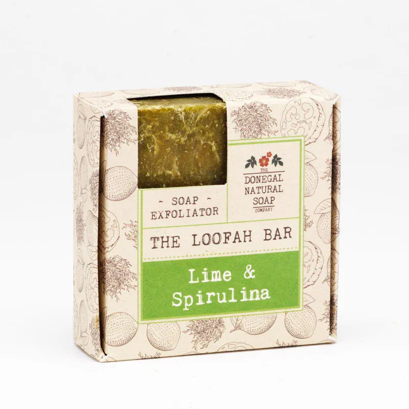 Donegal Soap Company Soaps Handmade Soap | Lime & Spirulina Loofah Bar