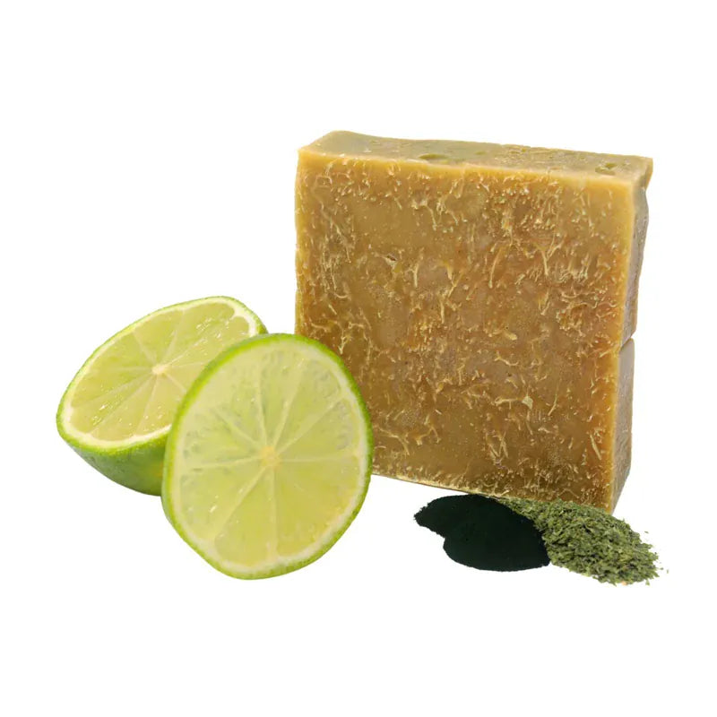Donegal Soap Company Soaps Handmade Soap | Lime & Spirulina Loofah Bar