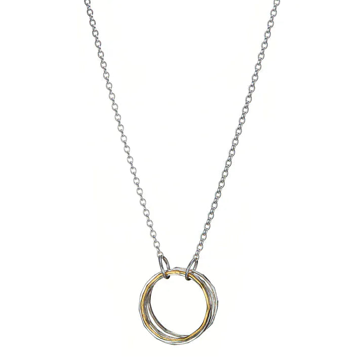 Lynsey De Burca Pendants/Necklaces Doorus | Sterling Silver and Gold-Vermeil Mix Pendant