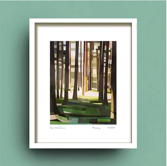 Fab Cow Be Still. Be Here | Framed Wall Print