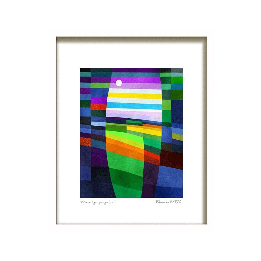 Fab Cow Where I Go, You Go Too | Framed Art Print