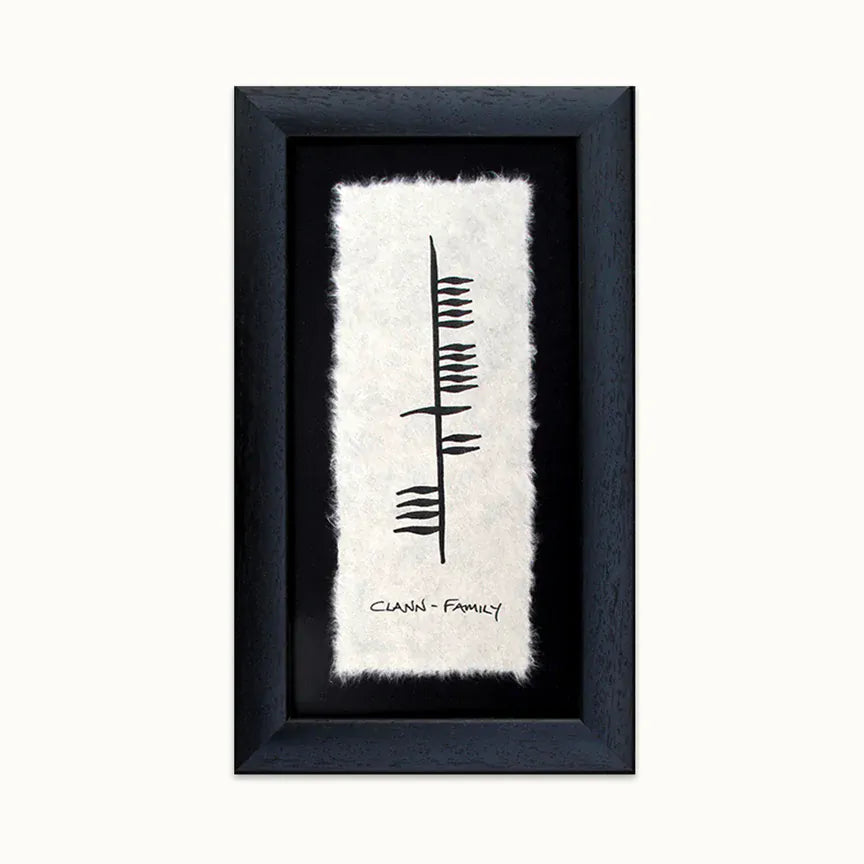 Ogham Wish Family - Clann  | Framed Artwork
