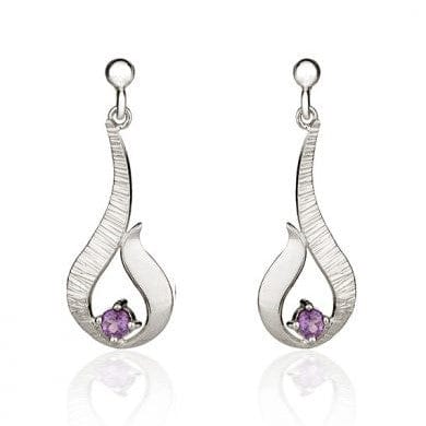 Fiona Kerr Ebb & Flow | Sterling Silver Amethyst Drop Earrings