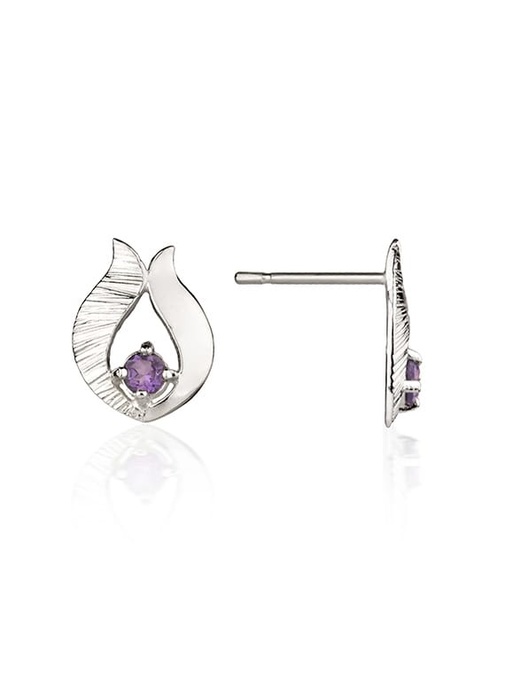 Fiona Kerr Ebb & Flow | Sterling Silver Amethyst Stud Earrings
