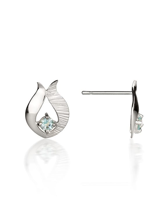 Fiona Kerr Ebb & Flow | Sterling Silver Blue Topaz Stud Earrings